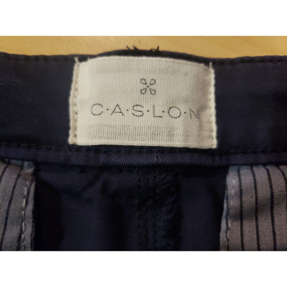 CASLON Women's Cotton Navy Blue Khaki Style Chino Pants Size 16 16w 40x30 - Picture 7 of 11